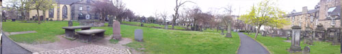 Panoramica 1 del cimitero di Greyfriars 